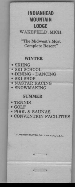 Snowriver Mountain Resort - Lodge at Jackson Creek (Indianhead Resort) - Matchbook (newer photo)